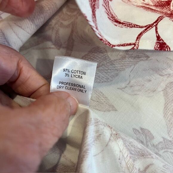 Petersyn Lilah Dress in Perth Long Puff Sleeve Zip Back Mini Red White Size XS - Picture 10 of 15